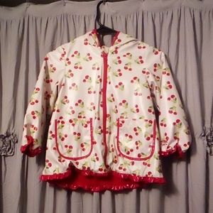 Raincoat with a cherry design